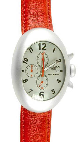 LOCMAN CHRONO 014 MAN cinturino rosso quadrante silver