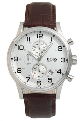 HUGO BOSS WATCHES Mod. AEROLINER CHRONO Leather 44mm