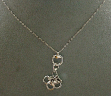 GUCCI JEWELS Mod. HORSEBIT DROPS Collana/Necklace ORO BIANCO/WHITE GOLD L.45 cm