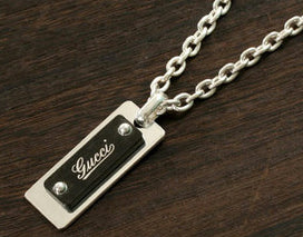 GUCCI JEWELS Mod. EBONY  Collana/Necklace ARGENTO/SILVER L. 55 cm