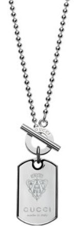 GUCCI JEWELS Mod. DOGTAG - Collana/necklace - Silver