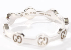 GUCCI JEWELS Mod. GG LOVE Anello/Ring ORO BIANCO/WHITE GOLD Size 54