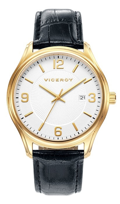 VICEROY WATCHES Mod. MEN 401035-95 - DATE - STAINLESS STEEL CASE - 40 mm - LEATHER/CUOIO - WATER RESISTANT: 50 METERS