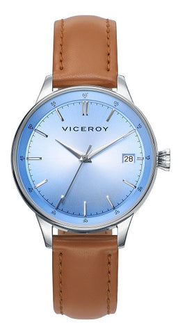 VICEROY WATCHES Mod. WOMEN 40902-77 - STAINLESS STEEL - LEATHER/CUOIO - 32x38.50mm - 50 METERS