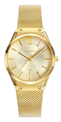 VICEROY WATCHES Mod. WOMEN 42234-27 - DATE - 30 mm - STAINLESS STEEL CASE AND BRACELET - WATER RESISTANT: 30 METERS