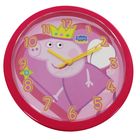 PEPPA PIG OROLOGIO DA PARETE ROSSO / RED WALL CLOCK diam 25cm