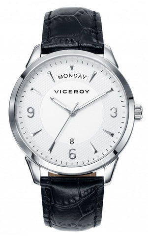 VICEROY WATCHES Mod. MEN 46659-05 - STAINLESS STEEL - LEATHER/CUOIO - 40mm - 50 METERS