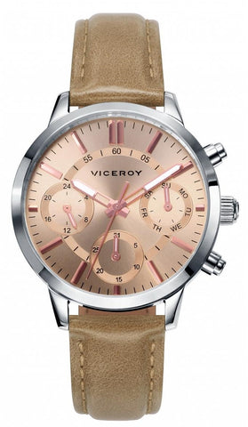 VICEROY WATCHES Mod. WOMEN 471032-97 - STAINLESS STEEL - LEATHER/CUOIO - 35mm - 50 METERS