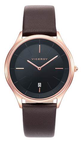 VICEROY WATCHES Mod. MEN 471045-57 - STAINLESS STEEL CASE - 40 mm - LEATHER/CUOIO - WATER RESISTANT: 30 METERS