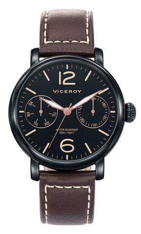 VICEROY WATCHES Mod. MEN 471047-55 - MULTIFUNCTION - STAINLESS STEEL CASE - 42 mm - LEATHER/CUOIO - WATER RESISTANT: 50 METERS