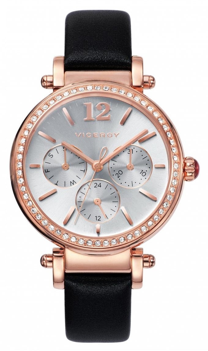 VICEROY WATCHES Mod. PENÉLOPE CRUZ 471052-05 - STAINLESS STEEL - LEATHER/CUOIO - CHRONOGRAPH - 36.5mm - 50 METERS