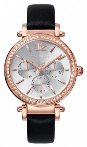 VICEROY WATCHES Mod. PENÉLOPE CRUZ 471052-05 - STAINLESS STEEL - LEATHER/CUOIO - CHRONOGRAPH - 36.5mm - 50 METERS