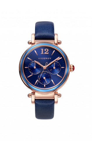 VICEROY WATCHES Mod. PENÉLOPE CRUZ 471052-35 - STAINLESS STEEL - ALUMINUM - LEATHER/CUOIO - CHRONOGRAPH - 36.5mm - 50 METERS