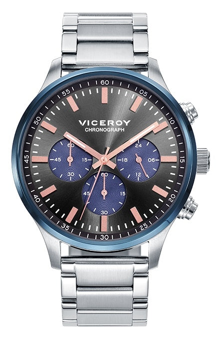 VICEROY WATCHES Mod. MAGNUM 471055-57 - CHRONOGRAPH - 42 mm - STAINLESS STEEL CASE AND BRACELET - WATER RESISTANT: 100 METERS