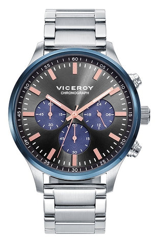 VICEROY WATCHES Mod. MAGNUM 471055-57 - CHRONOGRAPH - 42 mm - STAINLESS STEEL CASE AND BRACELET - WATER RESISTANT: 100 METERS