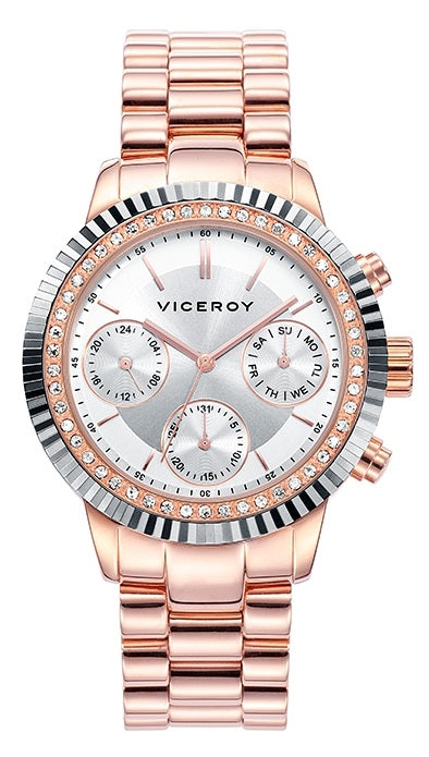 VICEROY WATCHES Mod. WOMEN 471068-17 - MULTIFUNCTION - 38 mm - STAINLESS STEEL CASE AND BRACELET - WATER RESISTANT: 50 METERS