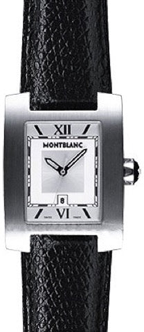 MONTBLANC Mod. PROFILE LARGE QUARTZ SS CASE SWISS MADE Leather wr 30mt