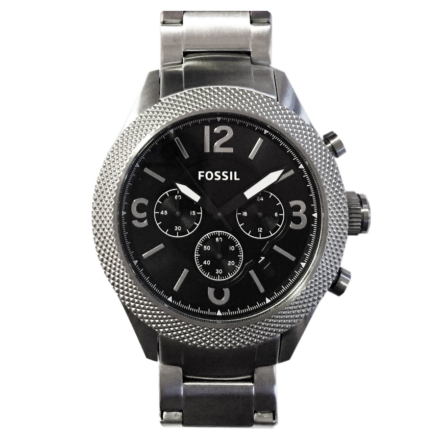 FOSSIL WATCH Mod. BQ2107IE GENT QUARTZ CHRONO DATE SS CASE & BRACELET 46mm WR5ATM
