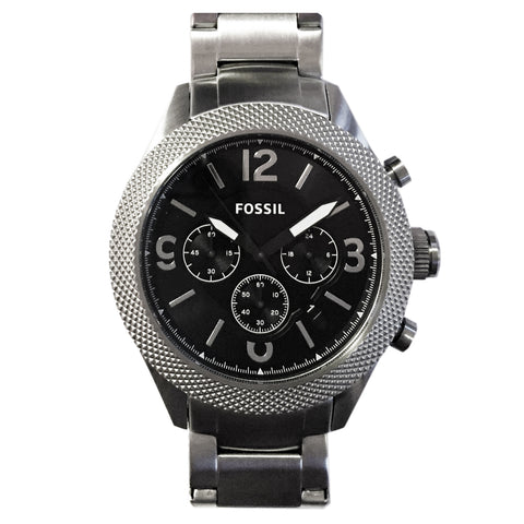 FOSSIL WATCH Mod. BQ2107IE GENT QUARTZ CHRONO DATE SS CASE & BRACELET 46mm WR5ATM