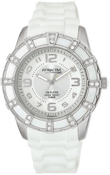 Q&Q ATTRACTIVE -  URBANITY COLLECTION 44mm WR 5ATM WR 5ATM ION PLATED S/S CASE