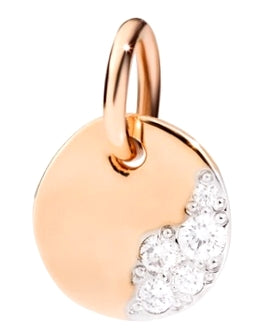 DODO CIONDOLO/PENDANT Mod. TAG DAY 0.07k - ORO ROSA/ROSE GOLD 9k + BRILLANTI BIANCHI/WHITE DIAMOND STRASS