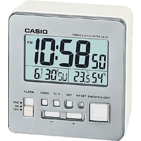 CASIO SVEGLIA/ALARM CLOCK Mod.  DQ-981-8E Thermometer Hygometer functions