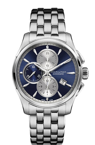 HAMILTON Mod.  JAZZMASTER AUTO CHRONO SS BLE DIAL SS BRACELET