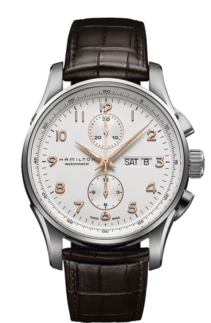 HAMILTON Mod.  JAZZMASTER MAESTRO AUTO SS WHITE DIAL - BROWN STRAP