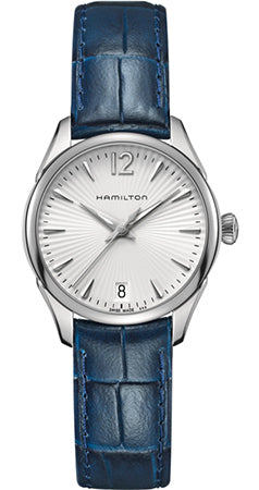 HAMILTON Mod.  JAZZMASTER LADY QUARTZ 30mm SILVER - BLUE LEATHER