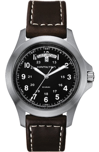 HAMILTON Mod.  KHAKI KING QUARTZ - BLACK - BROWN