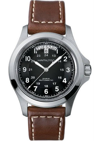 HAMILTON Mod.  KHAKI KING AUTO - BLACK - BROWN