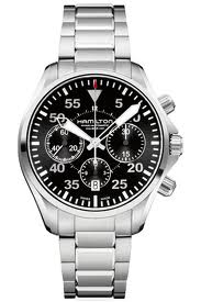 HAMILTON Mod.  KHAKI PILOT AUTO CHRONO BLACK - METAL
