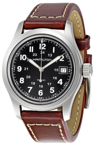 HAMILTON Mod.  KHAKI FIELD QUARTZ 38mm - BLACK - BROWN
