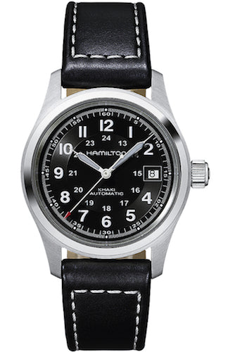 HAMILTON Mod.  KHAKI FIELD AUTO 38mm - BLACK - BLACK