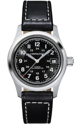 HAMILTON Mod.  KHAKI FIELD AUTO 38mm - BLACK - BLACK