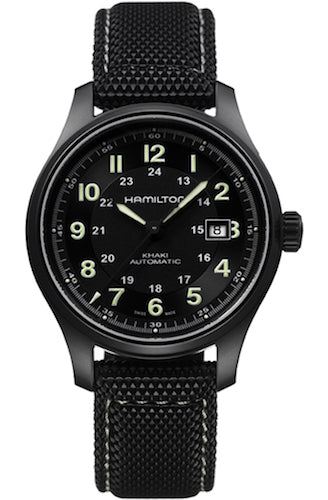 HAMILTON Mod.  KHAKI FIELD TITANIUM PVD BLACK 42mm BLACK-BLACK