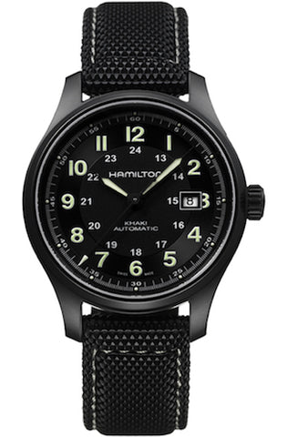 HAMILTON Mod.  KHAKI FIELD TITANIUM PVD BLACK 42mm BLACK-BLACK