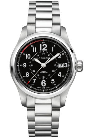 HAMILTON Mod.  KHAKI FIELD AUTO 40mm BLACK- BRACELET