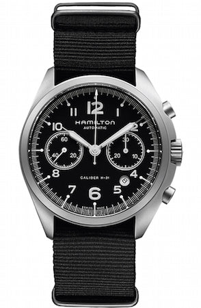 HAMILTON Mod.  KHAKI PILOT PIONEER AUTOMATIC CHRONO BLACK - BLACK NATO