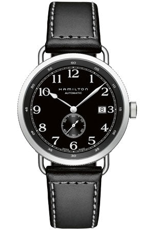 HAMILTON Mod.  KHAKI NAVY PIONEER 40mm BLACK - BLACK LEATHER
