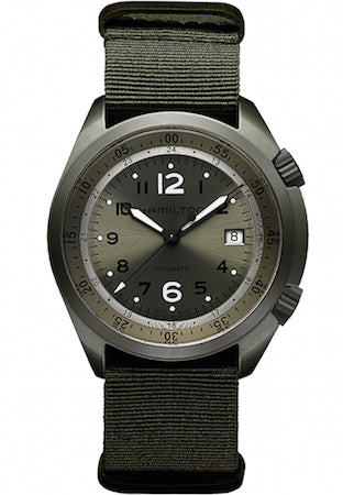 HAMILTON Mod.  KHAKI PILOT PIONEER AUTO ALU GREEN - NATO