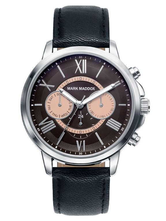 MARK MADDOX WATCHES mod. CASUAL HC6016-25 . LEATHER/CUOIO - MULTIFUNCION - 42 mm - WR 3 ATM