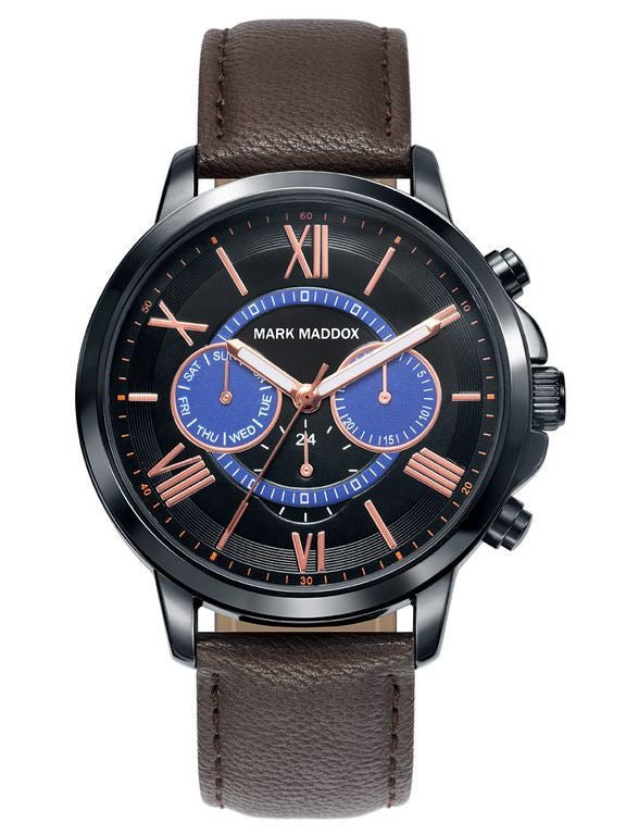 MARK MADDOX WATCHES mod. CASUAL HC6016-53 . LEATHER/CUOIO - MULTIFUNCION - 42 mm - WR 3 ATM