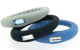 HIP HOP BIJOUX Mod. STEEL BLUE W. Swarovski   Size S
