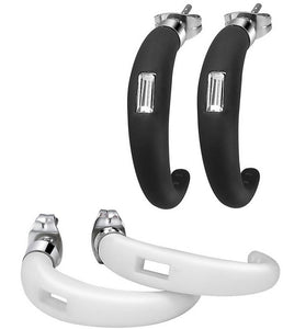 HIP HOP BIJOUX Mod. BLACK & WHITE Orecchini / Earrings
