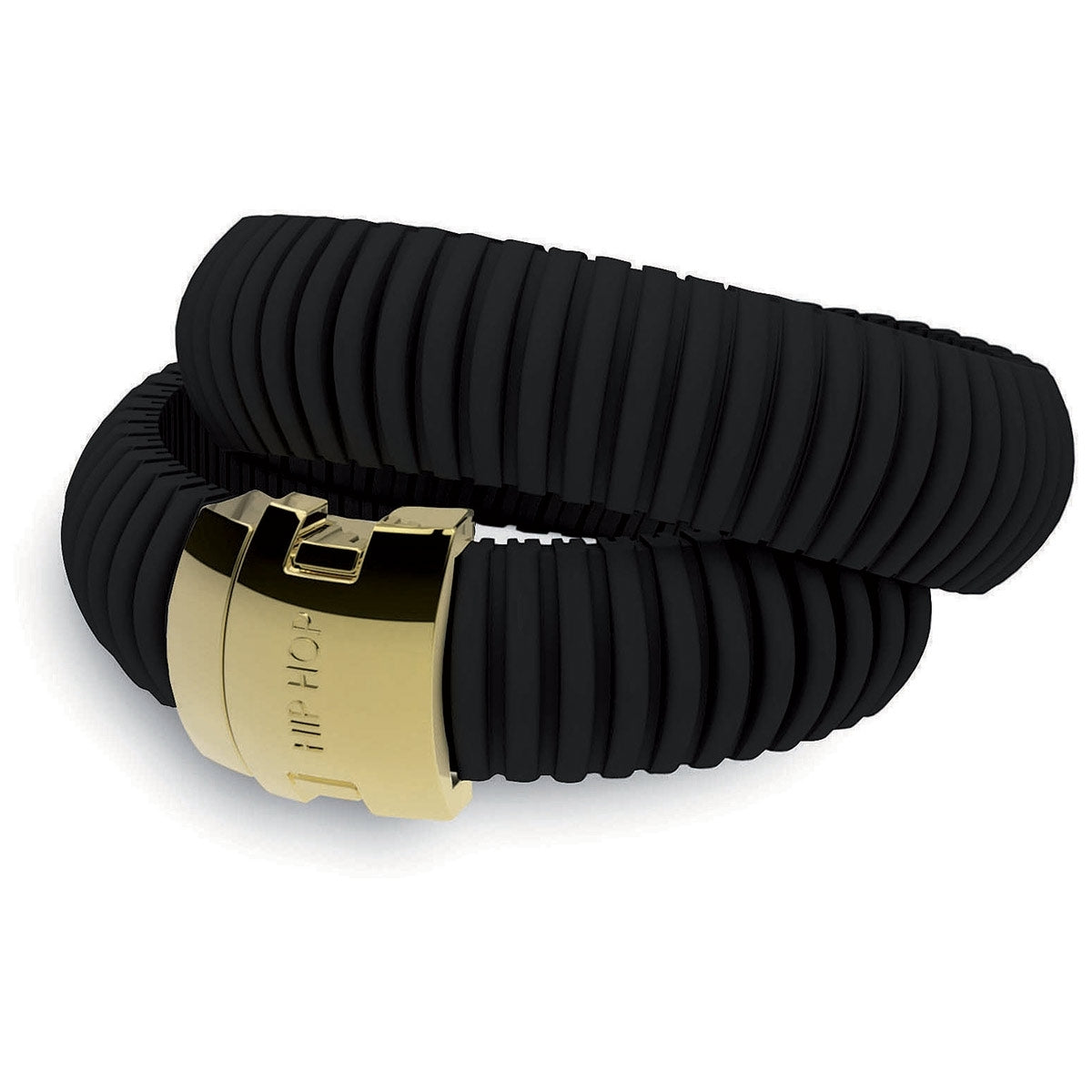 HIP HOP BIJOUX Mod. ICON BLACK TIE Bracciale doppio /Double bracelet