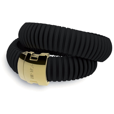 HIP HOP BIJOUX Mod. ICON BLACK TIE Bracciale doppio /Double bracelet