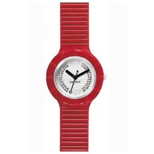 HIP HOP - ROSSO QUADRANTE BIANCO  SWAROVSKI/WHITE SWAROVSKI DIAL