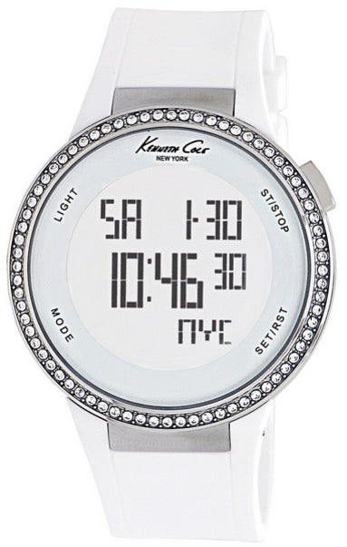 KENNETH COLE WATCH - DIGITAL TOUCHSCREEN  SS STRASS CHRONO WHITE 3 ATM 40mm