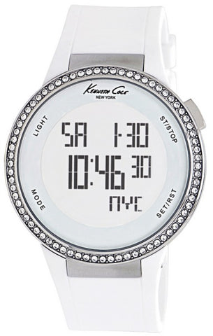 KENNETH COLE WATCH - DIGITAL TOUCHSCREEN  SS STRASS CHRONO WHITE 3 ATM 40mm